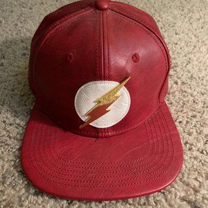 Dc Comics The Flash Leather Snapback hat